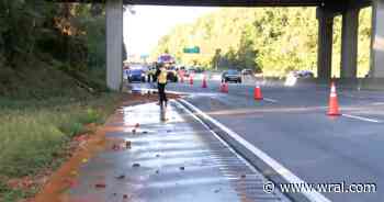 Water main break blocks I-440 in Raleigh near Lake Boone Trail
