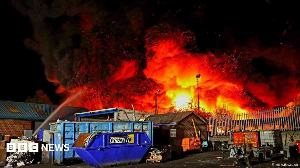 Crews to attend scrapyard blaze until end of week