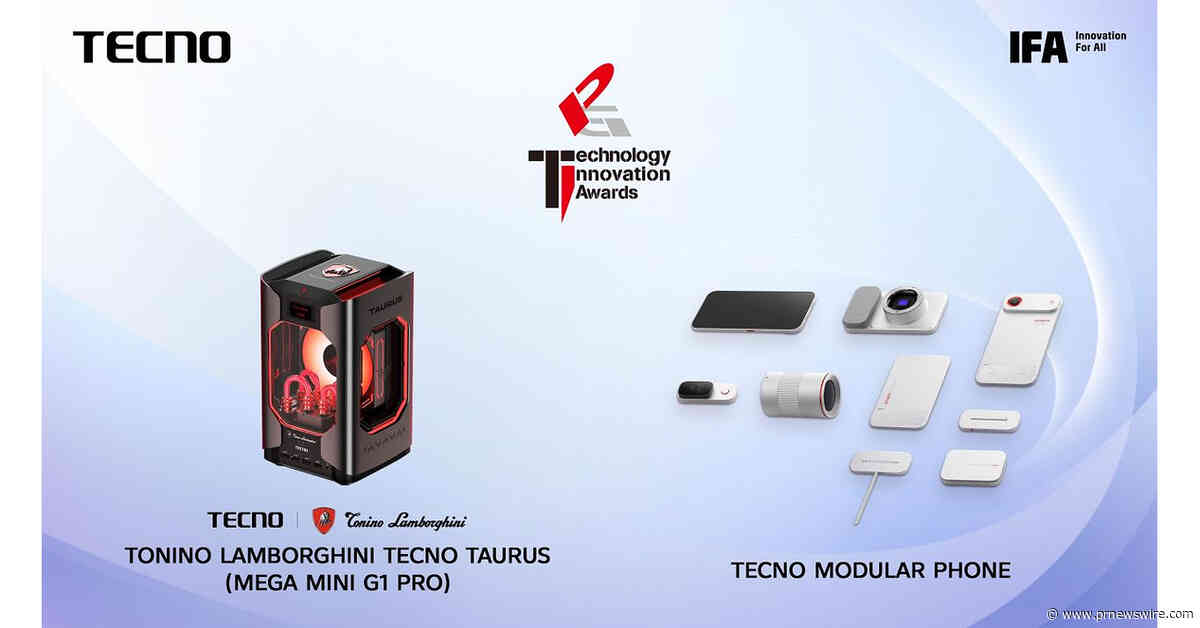 TECNO gewinnt zwei IFA Global Product Technology Innovation Awards für sein modulares Smartphone und den Tonino Lamborghini TECNO TAURUS