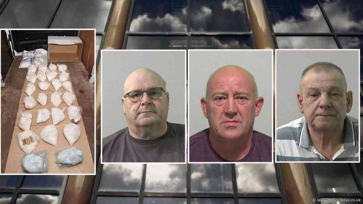 Three North East men in their 60s jailed for total of 40 years for importing £5m of cocaine
