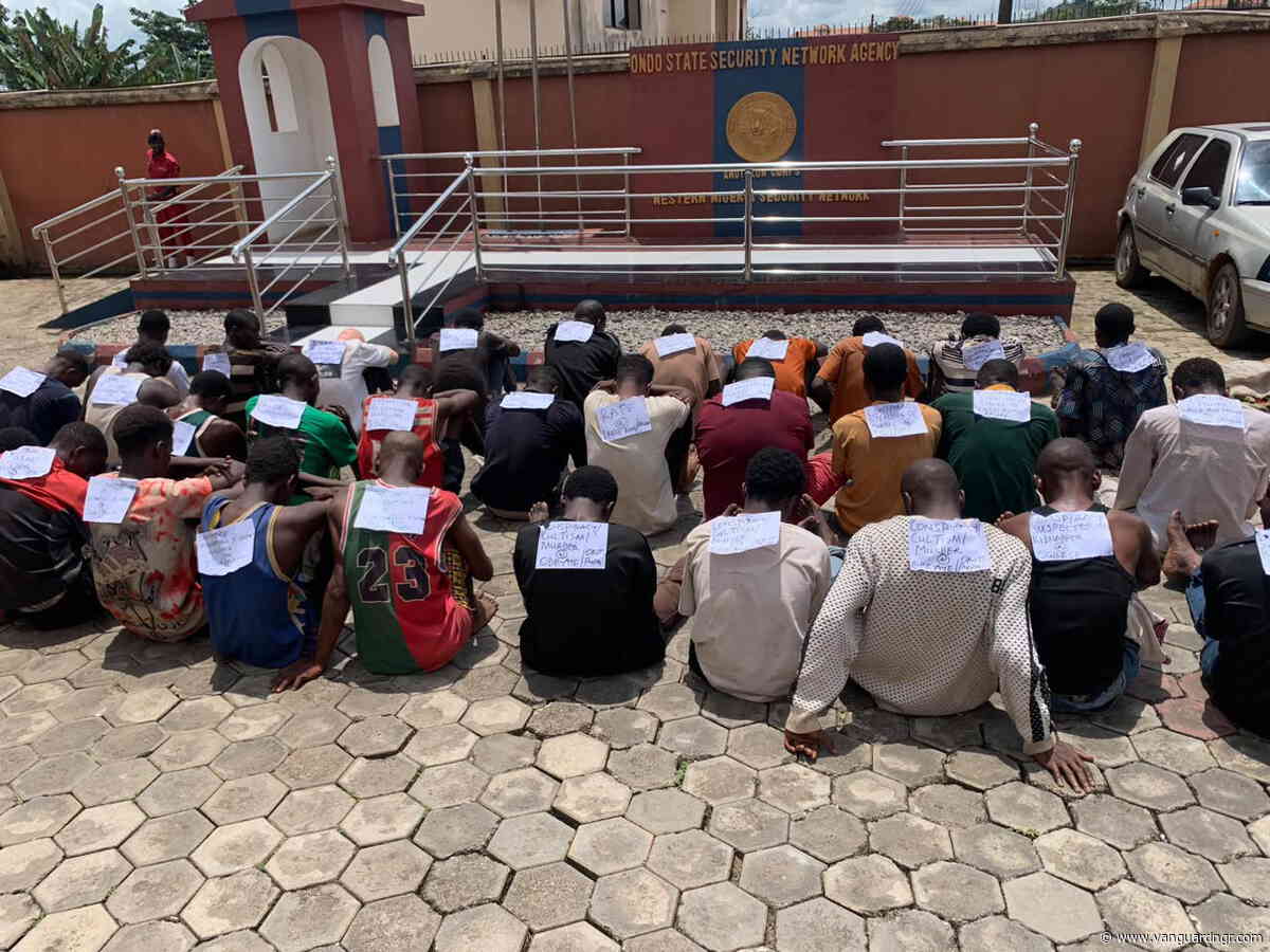 Ondo Amotekun arrests 53 suspects, including 21 foreigners