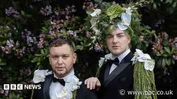 Dads face homophobic abuse over wedding photos