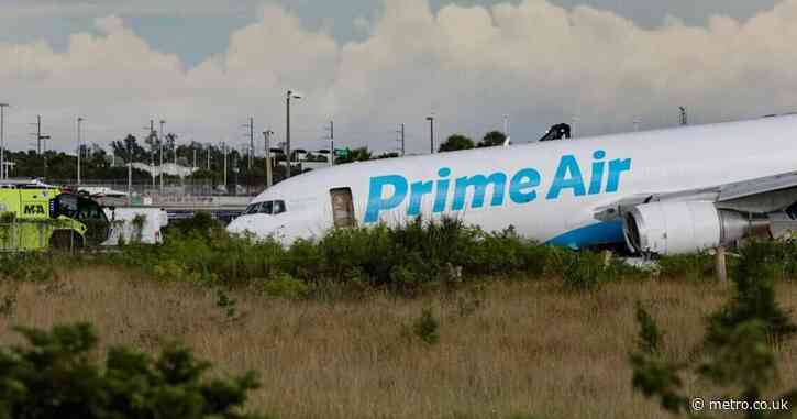 Rescue teams save pilots from burning Amazon cargo plane after fatal crash