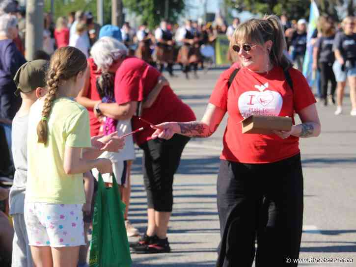 Unions fly the flag during 124th Sarnia Labour Day Parade