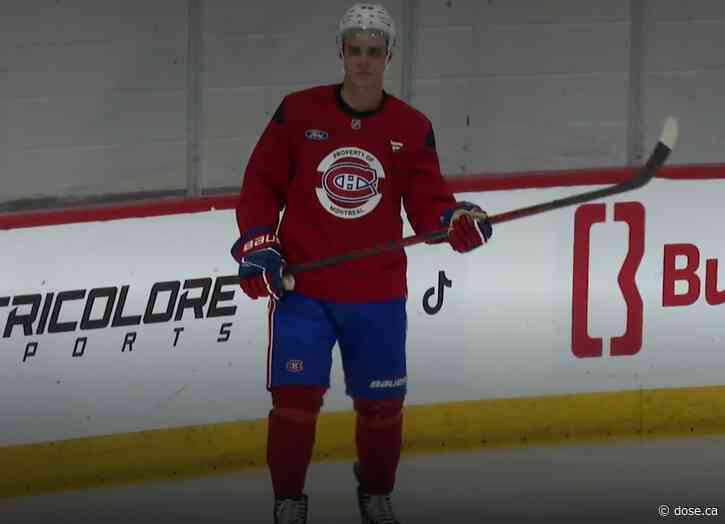 Juraj Slafkovský is skating in Brossard for the first time this summer