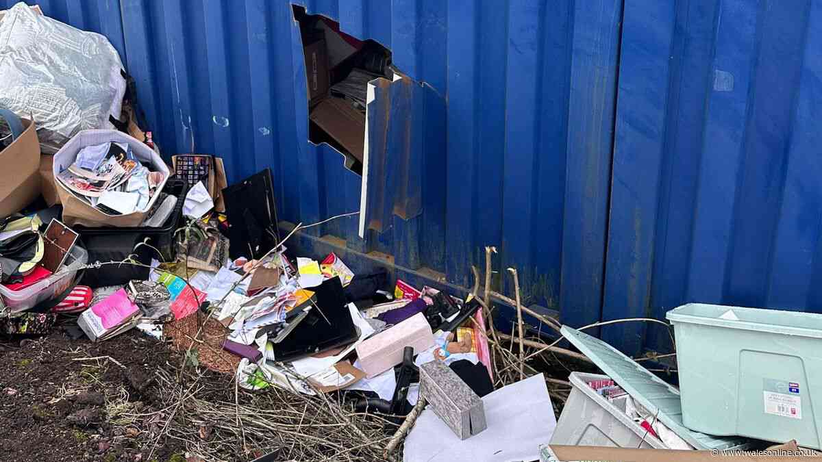 Criminals who cut their way into storage units and ransacked the contents still at large