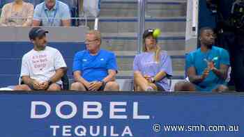 Gauff's trainer forced to duck rouge shot