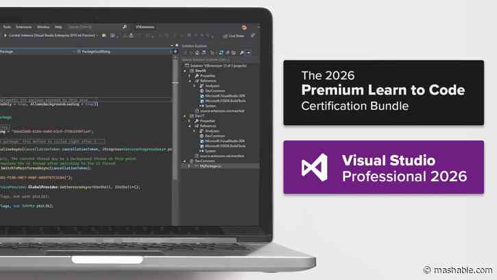 Get Microsoft Visual Studio 2026 and 15 coding courses for $60