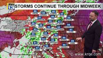 Storm chances continue for parts of New Mexico with hotter temperatures