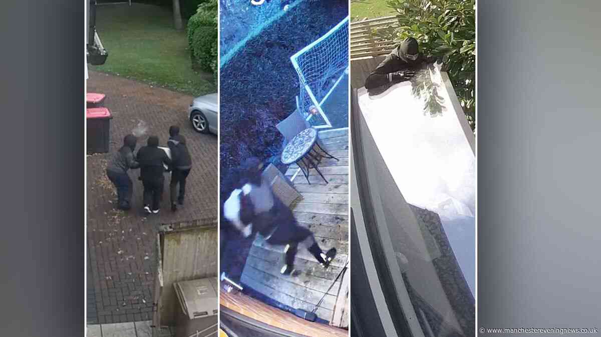 CCTV shows shameless burglary gang members raiding family homes