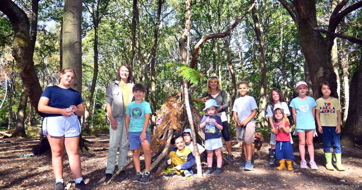 Children embrace their inner Bear Grylls at den building event