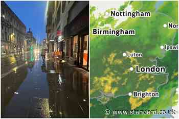 London weather: Rain soaks capital as forecasters issue morning rush-hour warning