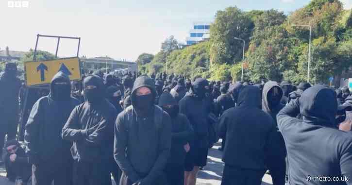 Nigel Farage calls for ban on face coverings in public after protests