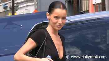 Maura Higgins slips into a plunging leotard as she works up a sweat at Dancing With The Stars rehearsals amid 'fix' row