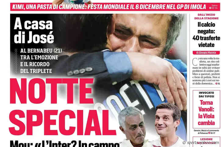 Today’s Papers: Inter’s special night, Juventus lose Locatelli, Vanoli returns