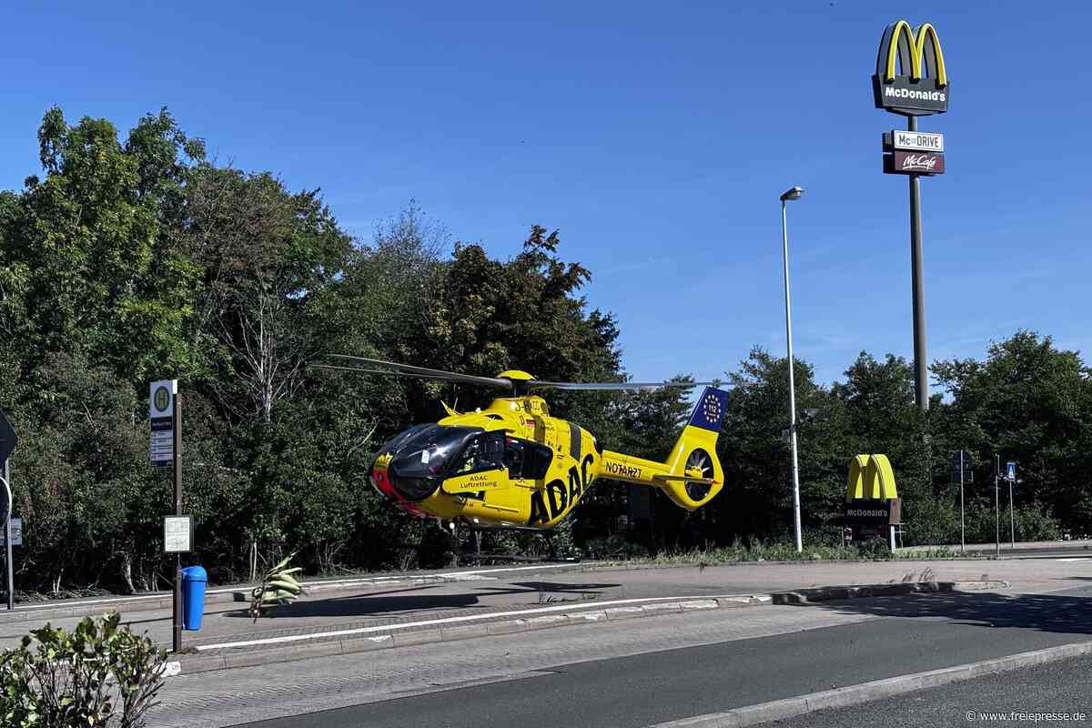 Mehrere Unfälle auf Chemnitzer Neefestraße: Rettungshubschrauber im Einsatz