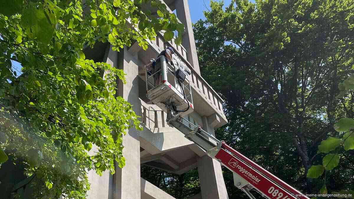 Risse im Beton: Ebersberger Aussichtsturm wird für eine Woche gesperrt – richtig teuer wird es nächstes Jahr