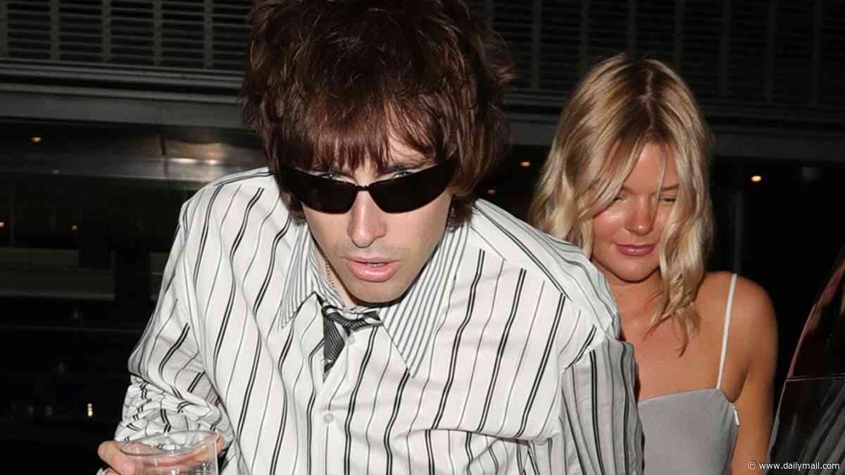 Liam Gallagher's nepo baby son Gene swigs a pint as he and girlfriend Neve look the spitting image of the rocker and Patsy Kensit while letting their hair down at Oasis doc afterparty