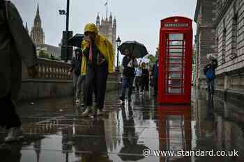 London weather: Rain drenches commuters as capital faces wettest day in months