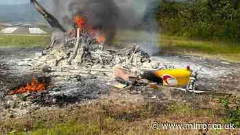 Five feared dead after medical helicopter crashes at airport in Malaysia