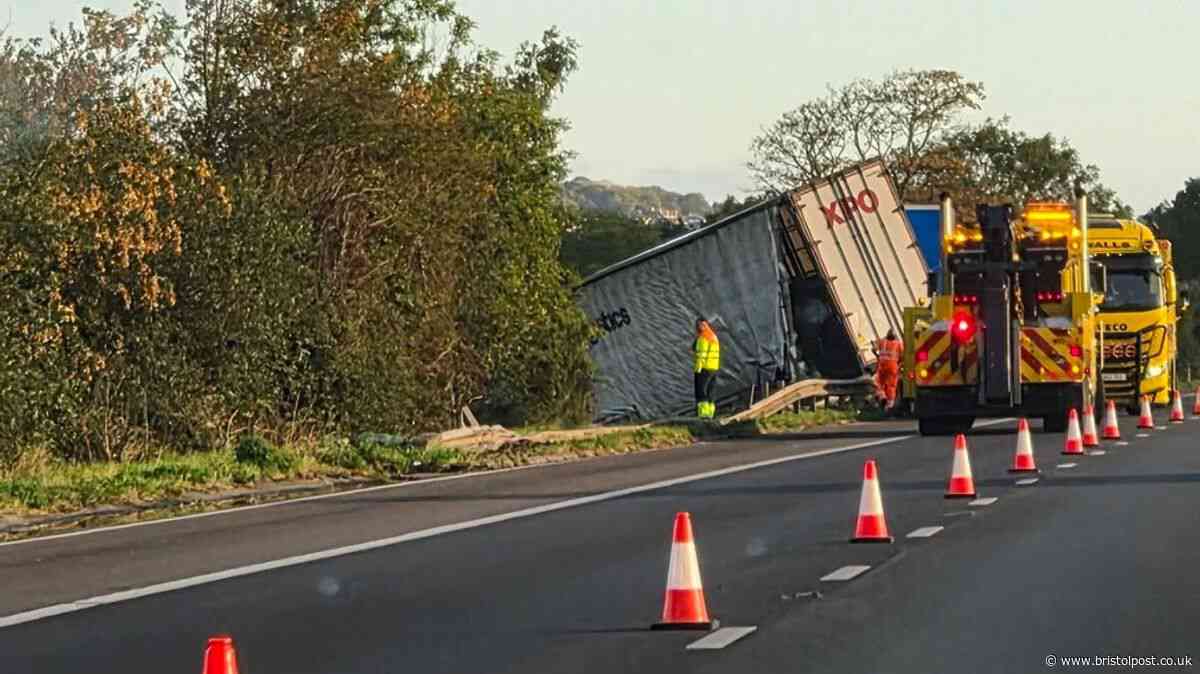 M5 lorry crash near Bristol sees driver taken to hospital