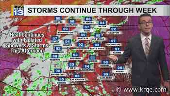 Storms and hotter temperatures return around New Mexico