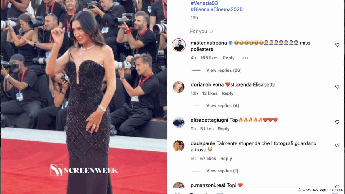 “Miss poliestere”: Stefano Gabbana stronca Elisabetta Franchi sul red carpet del Festival di Venezia, il suo commento non passa inosservato