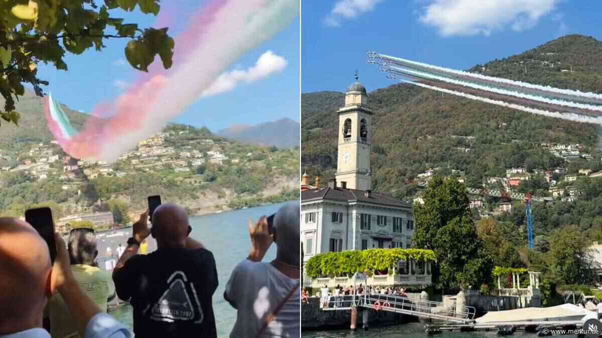 Kampfjets düsen im Tiefflug über Comer See – aber Touristen sind begeistert