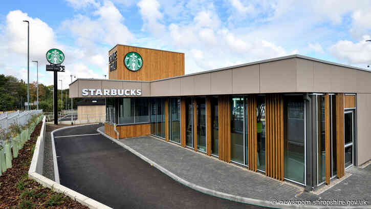 Work completed at new commercial site in south Shrewsbury, with Starbucks now open