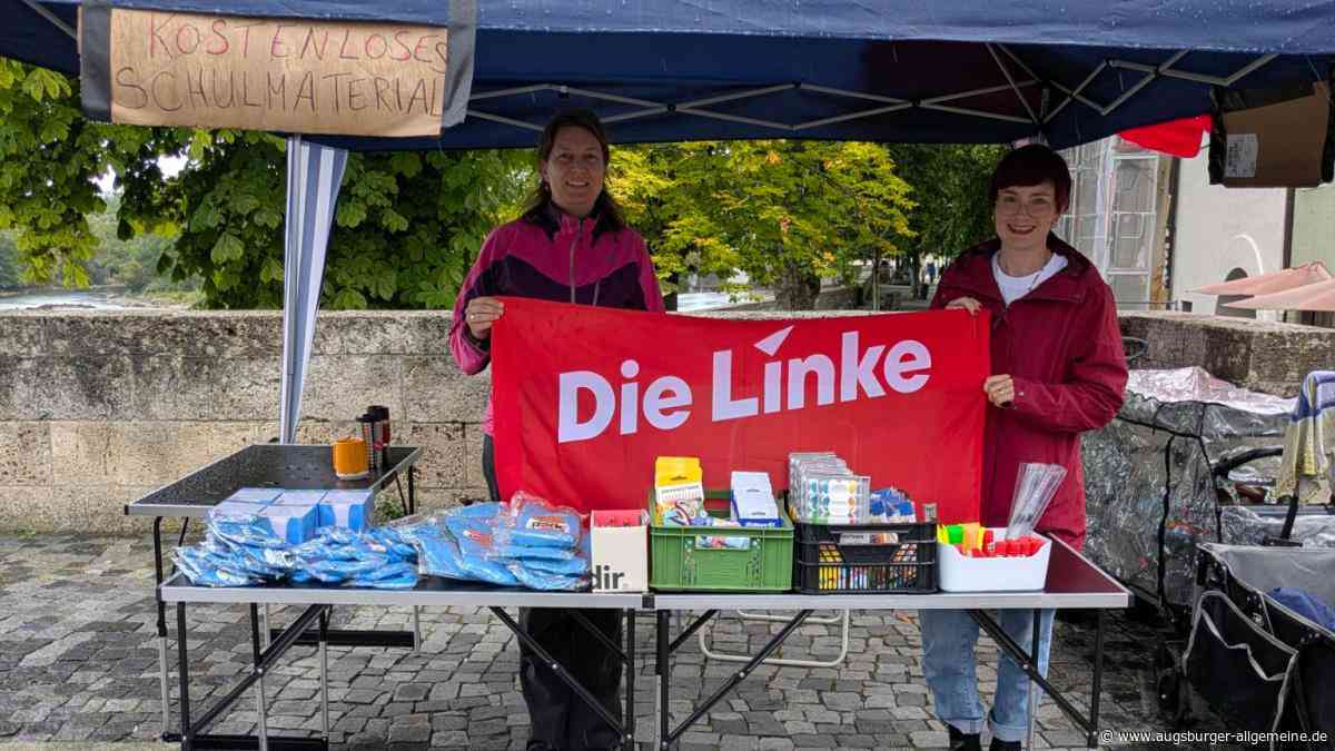 Die Linke verteilt in Landsberg kostenlose Schulmaterialien