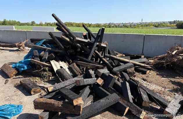 POL-LB: Rutesheim: Welleternit und Eisenbahnschwellen auf Häckselplatz entsorgt - Polizei ermittelt wegen unerlaubtem Umgang mit Abfällen