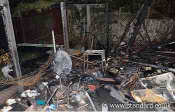 Man and woman rushed to hospital after bonfire 'gets out of control' in south London
