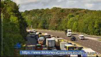 M1 crash LIVE updates after vehicle 'falls into ditch'