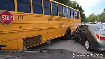 Car hits Johnston County school bus with 23 children on board