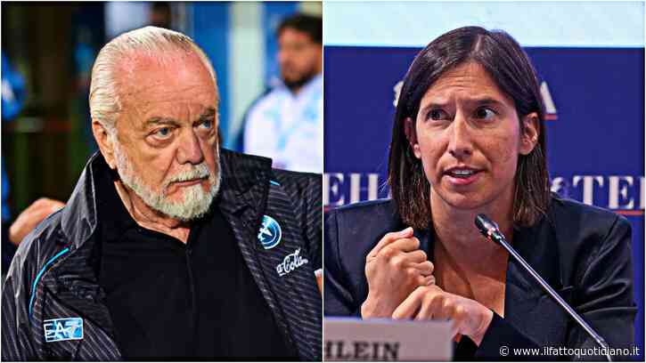 “L’ho definita ‘inguardabile’? Non sono sessista”: De Laurentiis prova a mettere una toppa sul caso Schlein. Il Napoli Club Parlamento: “Non ci rappresenta”