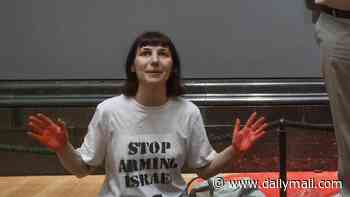 Pro-Palestine activists found guilty of criminal damage after targeting Picasso masterpiece 'Motherhood' in National Gallery and hurling red paint on floor are spared jail