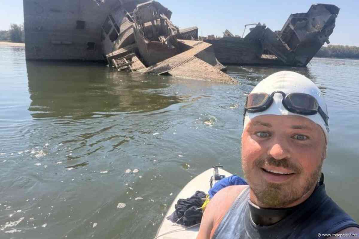 Wracks, Kloake und offene Haut - was Joseph Heß beim Durchschwimmen der Donau erlebt hat
