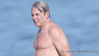 Matthew Broderick, 64, and nepo son James Wilkie, 23, have a battle of the beach bodies as shirtless stars vacation in the Hamptons