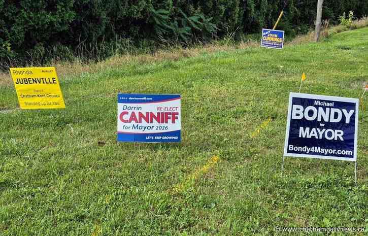 Municipality issues reminder on election signs