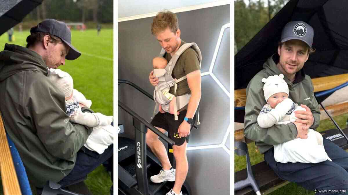 Biathlon-Superstar wird nach Horror-Verletzung von seinem Baby getröstet