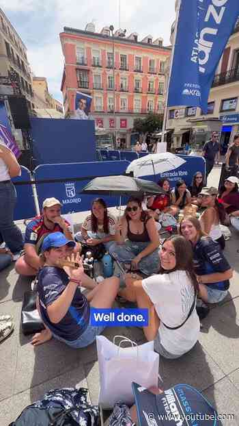 We love the dedication 💙 These fans have been waiting since 7am for Carlos' Fan Zone appearance 🤯