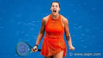 Sabalenka edges Noskova, remains alive for US Open three-peat