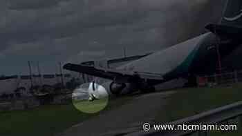 Video shows pilot escape from Amazon cargo jet after fiery crash at MIA
