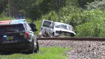 Driver arrested after fleeing, crashing truck on railroad tracks in West Miami, police says