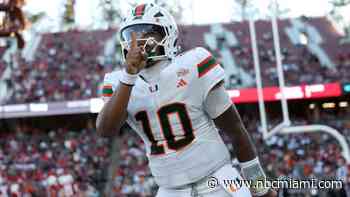 Mensah throws 5 TD passes, Toney sets record in No. 7 Miami's 45-6 win over Stanford