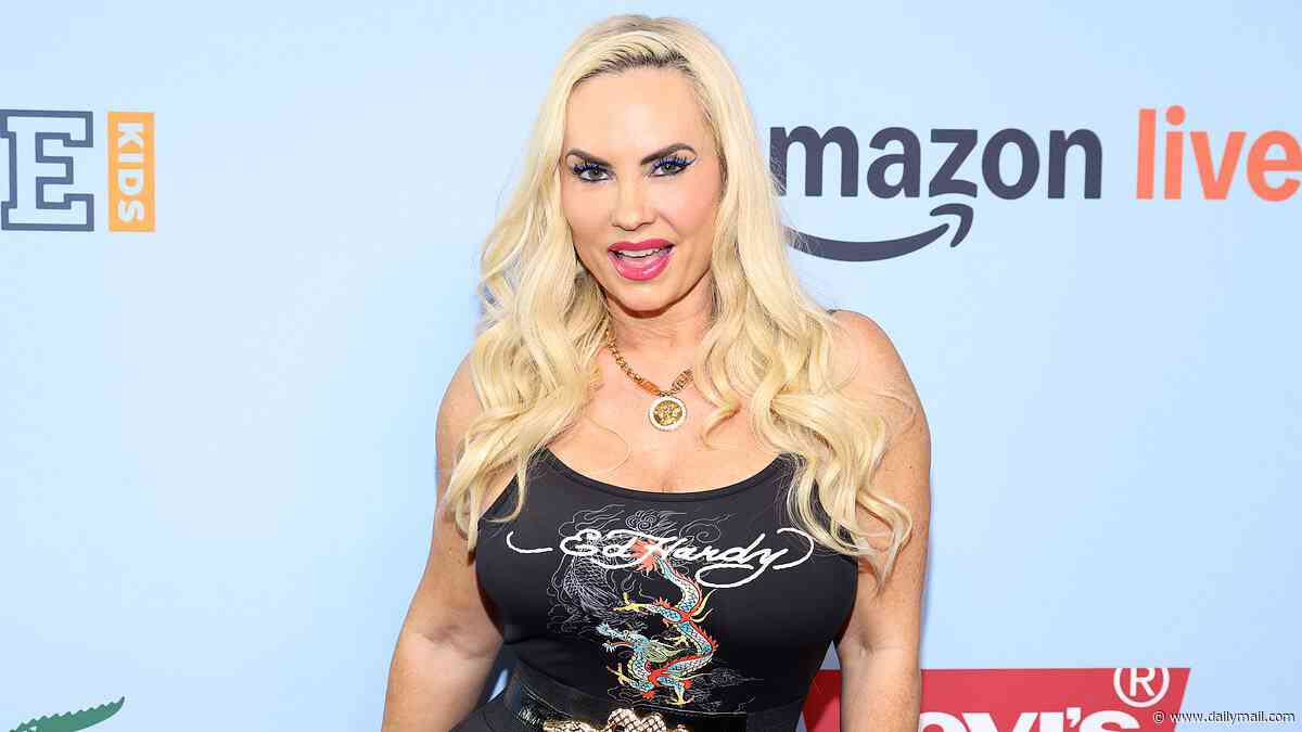 Ice T's wife Coco Austin, 47, claims her backside is 'all natural' as she flaunts jaw-dropping figure in micro bikini