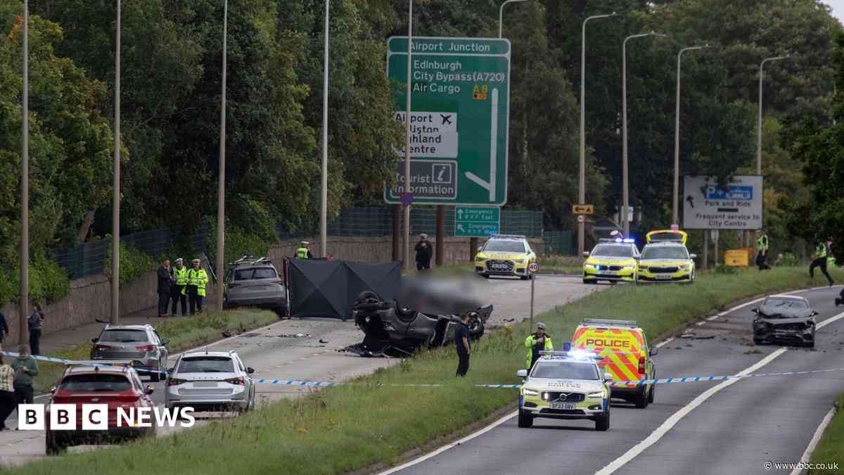 Three arrested after woman dies in multi-vehicle crash on A8