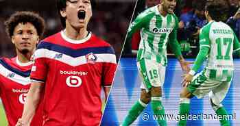 Goals van Ayase Ueda en Troy Parrott in Lille, waar Real Betis wint na elleboogstoot van Ethan Mbappé