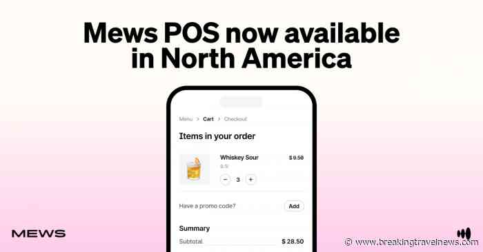 Mews POS now live in North America, connecting front desk and F&B on one operating system