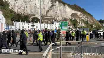 Police warned a day before Dover protest, force says